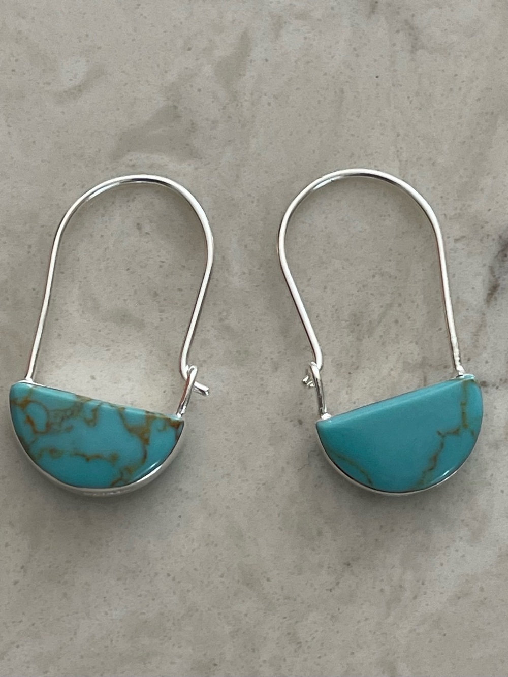 Sundance Catalog Sterling Silver Turquoise Drop Earrings - NWOT